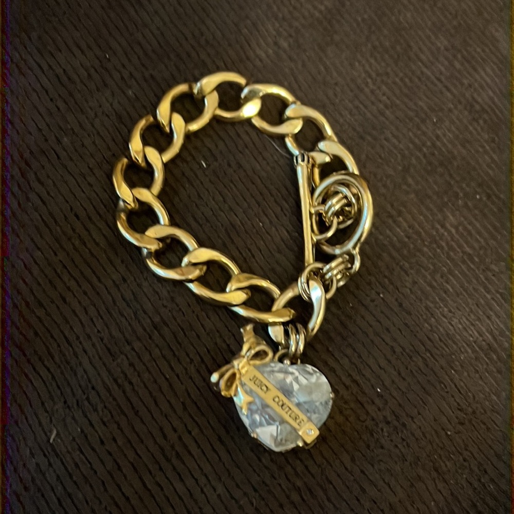 Gold heart charm juicy couture bracelet - Picture 5 of 5